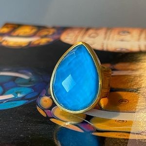 Julie Vos Aspen Ring, size 7, pacific blue - Sold out!